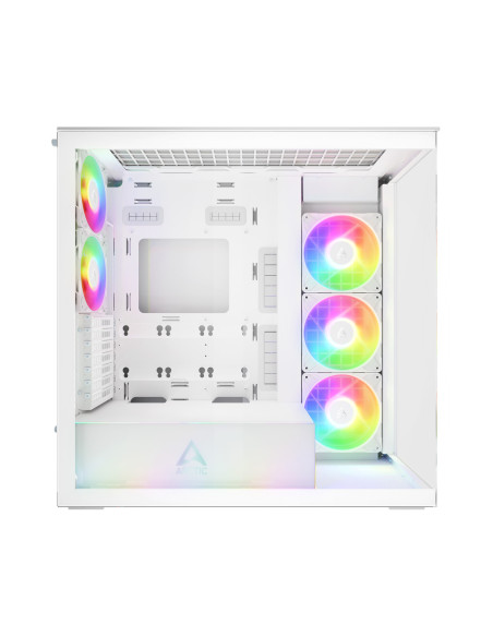 CARCASA Arctic "Xtender Wh", mid tower, max 8xfan, 3xP14 ProR ARGB si 2xP12Pro ARGB instalate, PSU shroud 24 LED ARGB, USB-C x 1