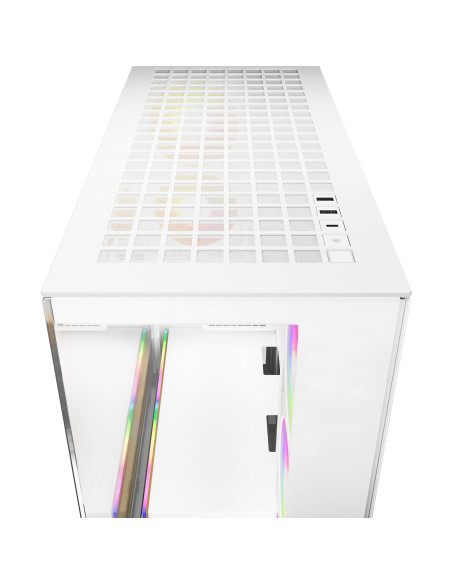 CARCASA Arctic "Xtender Wh", mid tower, max 8xfan, 3xP14 ProR ARGB si 2xP12Pro ARGB instalate, PSU shroud 24 LED ARGB, USB-C x 1