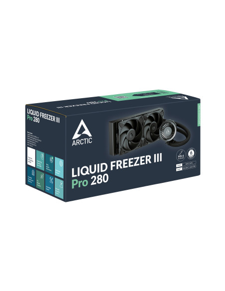 COOLER Arctic "Liquid Freezer III Pro 280", skt. LGA1851, LGA 1700, AM4, AM5, racire cu lichid, 2 x 140mm P14 Pro, 800 - 2800 RP