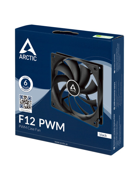 Set 5 ventilatoare Arctic "F12 PWM BK - 5 Pack", 120mm, 230 - 1350, FDB, 53 cfm, 4pin PWM, negru, "ACFAN00145A" - 4895265000454
