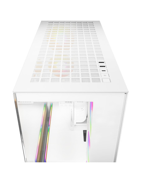 CARCASA Arctic "Xtender VG Wh", mid tower, max 8xfan, 3x P14 Pro R A-RGB si 2x P12 Pro A-RGB instalate, shroud 24 LED ARGB, USB-