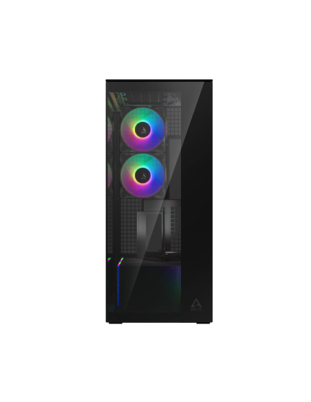 CARCASA Arctic "Xtender Mirror BK VG", mid tower, max 8xfan, 3xP14 ProR ARGB si 2xP12Pro ARGB instalate, PSU shroud 24 LED ARGB,