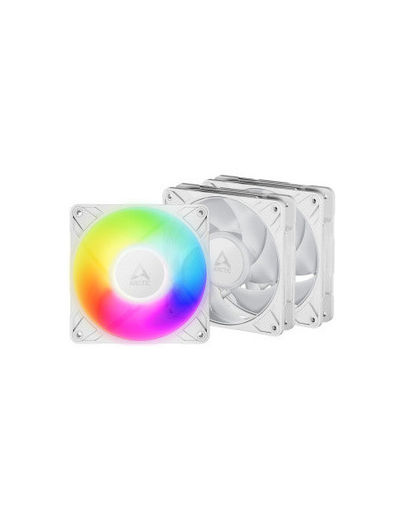 Set 3 ventilatoare Arctic "P12 Pro A-RGB (White) - 3 Pack", 120mm, 600 - 3000 RPM, FDB, 77 cfm, 4-Pin Fan Plug + 4-Pin Socket, l