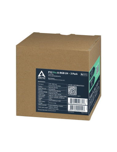 Set 3 ventilatoare Arctic "P12 Pro A-RGB LN - 3...