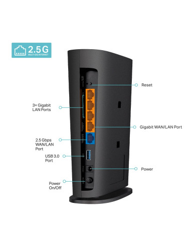ROUTER TP-LINK wireless AX6000,1 x 2.5 Gbps...