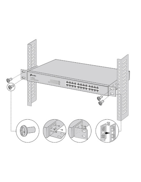 KIT MONTARE switch TP-Link, compatibil cu switch-urile TP-Link montabile in rack-uri de 13-inch "RackMount Kit-13"