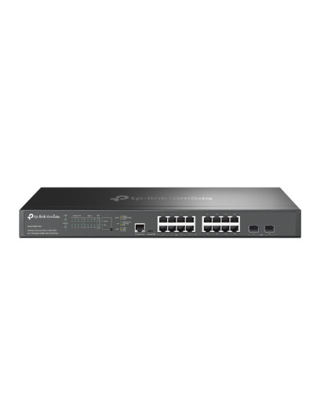 Switch TP-Link cu management Omada 16-Port 2.5G and 2-Port 10GE SFP+ L2+ Managed Switch with 8-Port PoE+ "SG3218XP-M2"