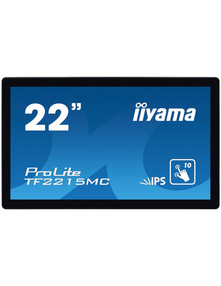 IIYAMA Monitor 21,5" PCAP Bezel Free 10P Touch with Anti-Finger print coating, 1920x1080, IPS panel, DisplayPort, HDMI, VGA, 315