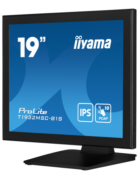 IIYAMA Monitor LED T1932MSC-B1S 19"" 10pt IPS TOUCH 1280 x 1024 14ms 250 cd/m2 projective capacitive IP54 VGA HDMI DP "T1932MSC-
