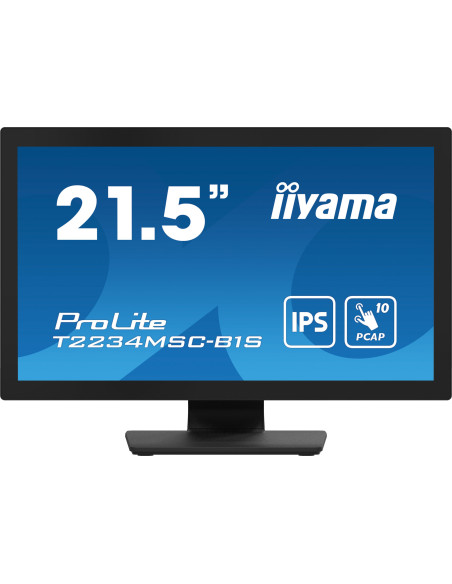 IIYAMA Monitor LED T2234MSC-B1S 22" Full HD 10pt touchscreen featuring IPS 350 cd/m2 1000:1 8ms projective capacitive VGA HDMI D