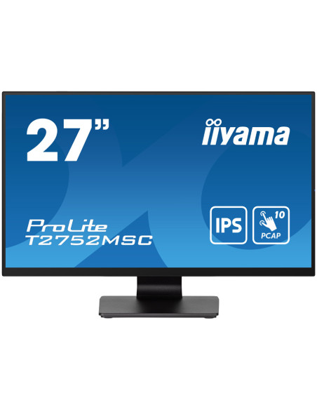 Iiyama ProLite T2752MSC-B1 - LED monitor27" touchscreen 1920 x 1080 Full HD (1080p) @ 60 Hz IPS 400 cd/m2 1000:1 5 ms HDMI Displ