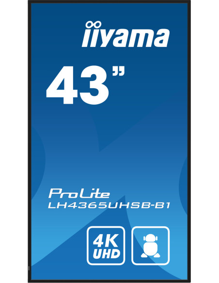 Ecran Profesional IPS LED iiyama ProLite 42.5" LH4365UHSB-B1, UHD (3840 x 2160), HDMI, DisplayPort, Boxe (Negru) "LH4365UHSB-B1"