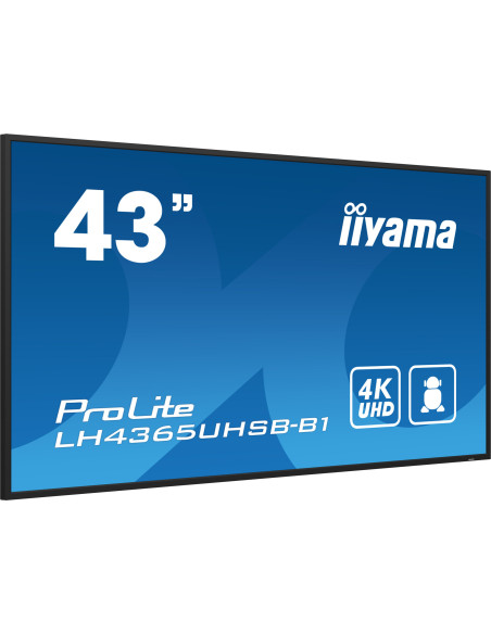 Ecran Profesional IPS LED iiyama ProLite 42.5" LH4365UHSB-B1, UHD (3840 x 2160), HDMI, DisplayPort, Boxe (Negru) "LH4365UHSB-B1"