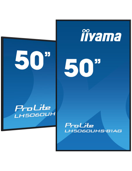 IIYAMA LFD LH5060UHS-B1AG 50" 4K UHD professional digital signage 3840x2160 16:9 500 cd/m2 1200:1 8ms Android 11 OS, iiSignage2,