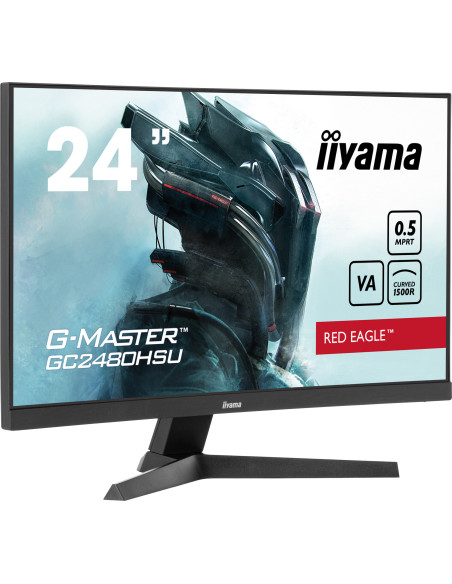 IIYAMA Monitor LED GC2480HSU-B1 23.6" VA Curved 1920 x 1080 180Hz 300 cd/m 3000:1 HDMI DP USB HUB Tilt "GC2480HSU-B1"