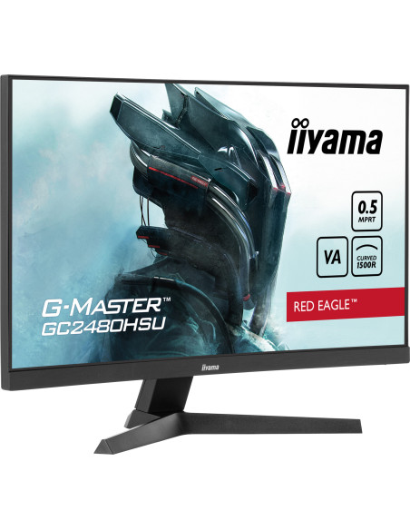 IIYAMA Monitor LED GC2480HSU-B1 23.6" VA Curved 1920 x 1080 180Hz 300 cd/m 3000:1 HDMI DP USB HUB Tilt "GC2480HSU-B1"