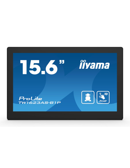 IIYAMA Monitor Android 24/7 TW1623AS-B1P 15.6" Full HD PCAP 10pt touch screen with POE 1920 x 1080 16:9 450 cd/m2 30ms projectiv
