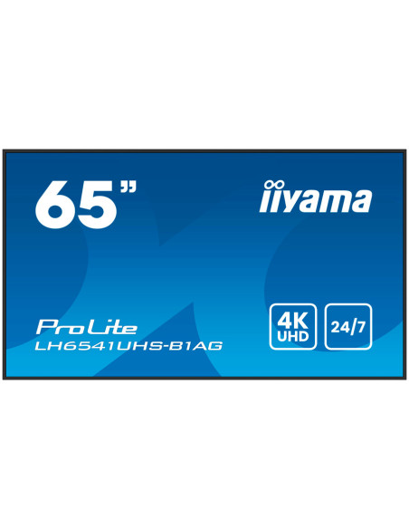 65" 3840x2160, 4K UHD IPS panel, 1% Haze, Landscape and Portrait mode, Speakers 2x 10W , 3x HDMI, 500cd/m2, Media Play USB Port,