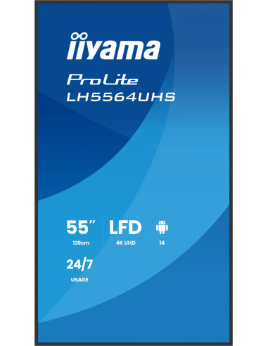 IIYAMA LFD LH5564UHS-B1AG 4K VA 55" 500cd...