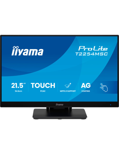 Iiyama ProLite T2254MSC-B2AG - LED monitor 22 inch 21.5 inch viewable touchscreen 1920 x 1080 Full HD 1080p 100 Hz IPS 300 cd m2