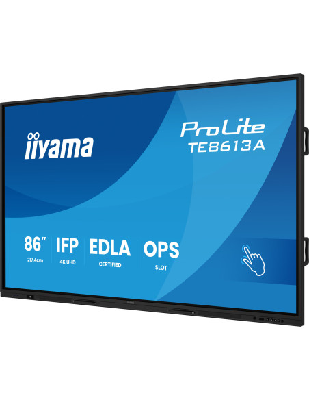 IIYAMA LFD ProLite TE8613A-B2AG 86" Google EDLA Certified IFP Interactive display 500cd 1200:1 8ms PureTouch-IR iiWare 21E (Andr