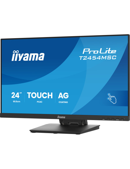 IIYAMA Monitor Touch T2454MSC-B3AG 24" InCell PCAP 10pt touchscreen monitor featuring IPS panel technology, Anti-Glare coating a