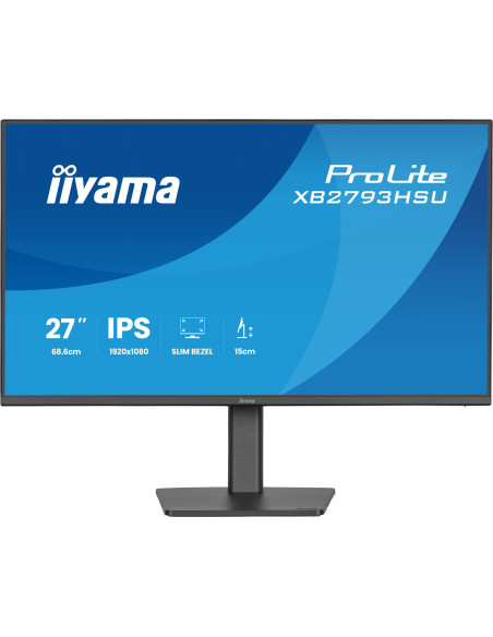 IIYAMA Monitor LED XB2793HSU-B1 27" IPS 1920x1080 120Hz, 16:9. 350cd, 1500:1, 1ms, HDMI, DP, USB HUB, Full Ergo, Pro "XB2793HSU-