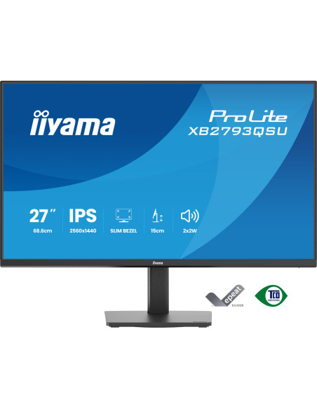IIYAMA Monitor LED XB2793QSU-B1 27" 2560 x 1440 75Hz IPS 350cd 1ms HDMI DP USB HUB height, swivel, tilt, pivot Pro "XB2793QSU-B1