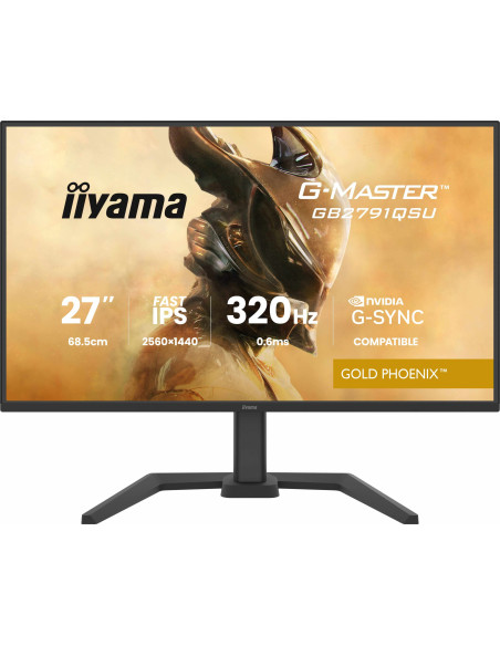 IIYAMA Monitor LED GB2791QSU-B1 G-MASTER 27" Fast IPS, 2560x1440 320Hz, 16:9, 350cd, 0.6ms, HDMI, DP, USB HUB, Full Ergo "GB2791