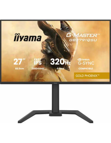 IIYAMA Monitor LED GB2791QSU-B1 G-MASTER 27" Fast IPS, 2560x1440 320Hz, 16:9, 350cd, 0.6ms, HDMI, DP, USB HUB, Full Ergo "GB2791