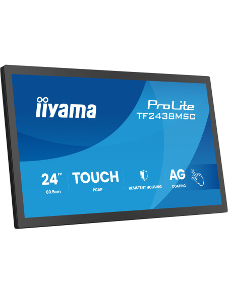 IIYAMA Monitor LED TF2438MSC-B2 24" DeepContrast PCAP 10-point Open Frame touchscreen monitor with robust metal housing for dema
