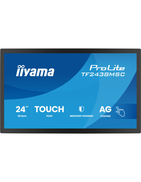 IIYAMA Monitor LED TF2438MSC-B2 24" DeepContrast PCAP 10-point Open Frame touchscreen monitor with robust metal housing for dema