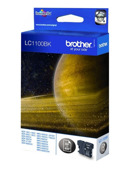 Cartus Cerneala Original Brother Black, LC1100BK, pentru DCP-385 395 585 6690 J715 MFC-490 5490 5895 6490 6890 790, 450, , "LC11