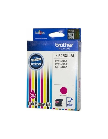 Cartus Cerneala Original Brother Magenta, LC525XLM, pentru DCP-J100 J105 MFC-J200, 1.3K, , "LC525XLM"