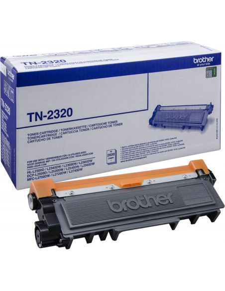 Toner Original Brother Black, TN2320, pentru HL-L2300 L2340 L2360 L2365 DCP-L2500 L2520 L2540 L2560 L2700 MFC-L2700 L2720 L2740,