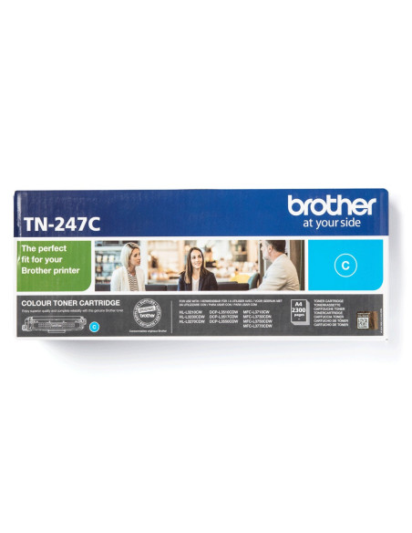 Toner Original Brother Cyan, TN247C, pentru HL-L3210 L3270 DCP-L3510 L3550 MFC-L3730 L3770, 2.3K, , "TN247C"