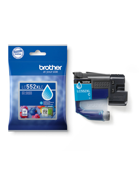 Cartus Cerneala Original Brother Cyan, LC552XLC, pentru MFC-J3660DW MFC-J3960DW 1.5K, incl.TV 0.8 RON, "LC552XLC"