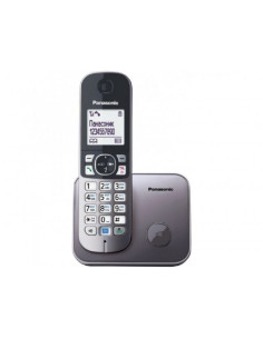 Telefon DECT metalic, KX-TG6811FXM, Panasonic,...