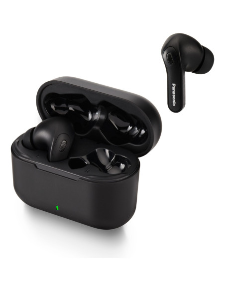 Casti, Panasonic, In-Ear True Wireless, Hybrid Noise Cancelling, IPX4, Bluetooth 5.3, Autonomie 16 ore, Driver 10 mm, Negru, RZ-