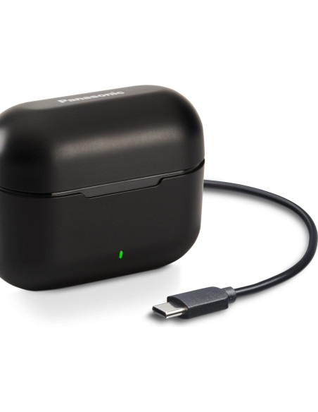Casti, Panasonic, In-Ear True Wireless, Hybrid Noise Cancelling, IPX4, Bluetooth 5.3, Autonomie 16 ore, Driver 10 mm, Negru, RZ-