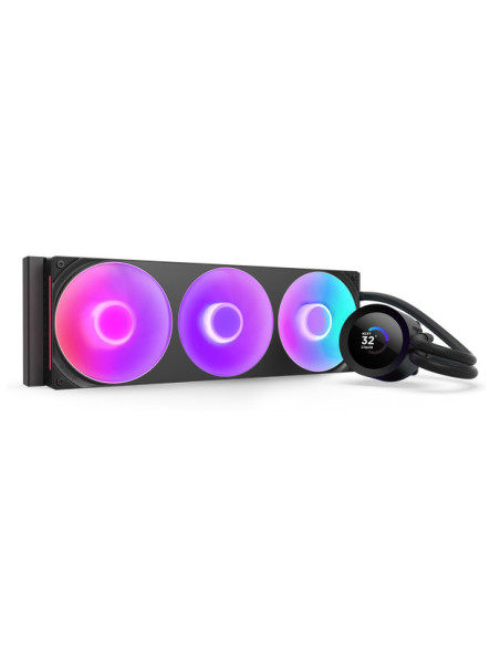 Cooler Lichid NZXT Kraken Plus 360 RGB, AIO 360mm, pompa cu ecran LCD, Intel/ AMD, Negru "RL-KR360-B2"