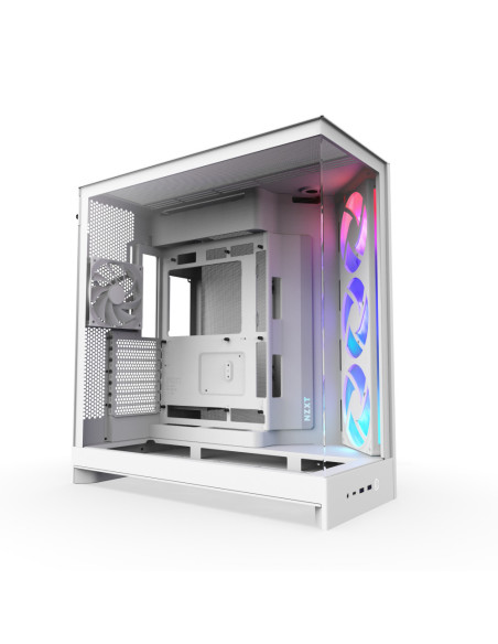 Carcasa NZXT H9 Flow RGB (2025), Dual-Chamber, Mid-Tower, Alb "CM-H92FW-R1"