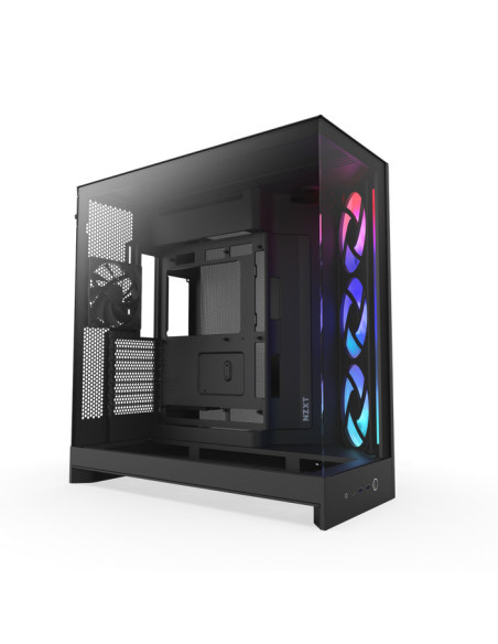 Carcasa NZXT H9 Flow RGB (2025), Dual-Chamber, Mid-Tower, Negru "CM-H92FB-R1"