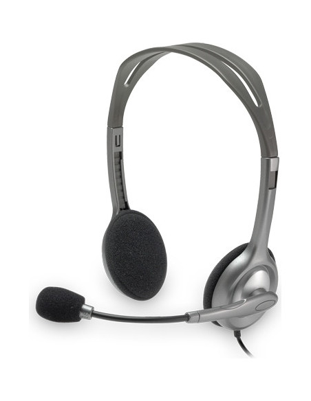 CASTI Logitech, "H110", cu fir, standard, utilizare multimedia, call center, microfon pe brat, conectare prin Jack 3.5 mm x 2, g