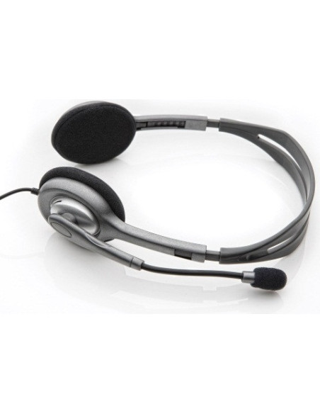 CASTI Logitech, "H110", cu fir, standard, utilizare multimedia, call center, microfon pe brat, conectare prin Jack 3.5 mm x 2, g