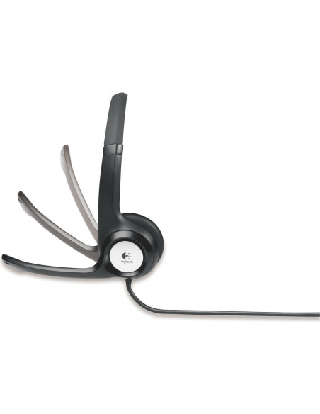 CASTI Logitech, "H390", cu fir, standard, utilizare multimedia, call center, microfon pe brat, conectare prin USB 2.0, negru, "9