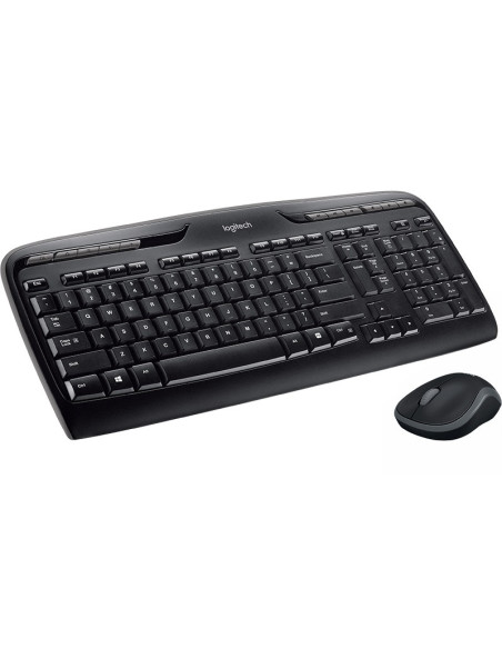 KIT wireless LOGITECH, tastatura wireless multimedia "MK330" + mouse wireless 1000dpi, 3 butoane "M215", black, "MK330" "920-003