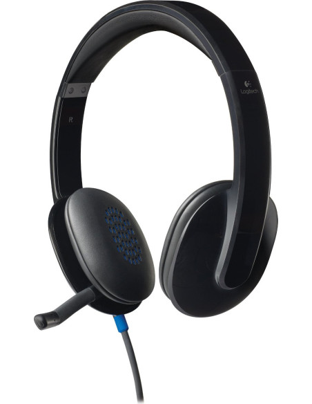 CASTI Logitech, "H540", cu fir, standard, utilizare multimedia, call center, microfon pe brat, conectare prin USB 2.0, negru, "9