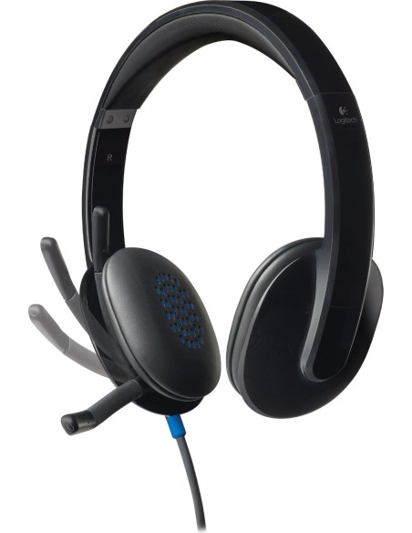CASTI Logitech, "H540", cu fir, standard, utilizare multimedia, call center, microfon pe brat, conectare prin USB 2.0, negru, "9