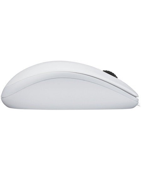 MOUSE LOGITECH, "B100", PC sau NB, cu fir, USB, optic, 800 dpi, butoane/scroll 3/1, , alb, "910-003360"
